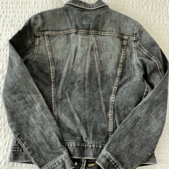 GAP Gray Fitted Denim Jacket Size M - Picture 4 of 5